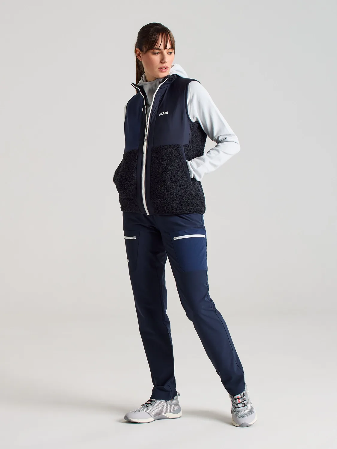 Slam Altura WS Vest vest dame mørkeblå fleece