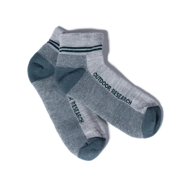 Outdoor Research Lightweight Hiking Quarter Socks tursokker Pebble Storm