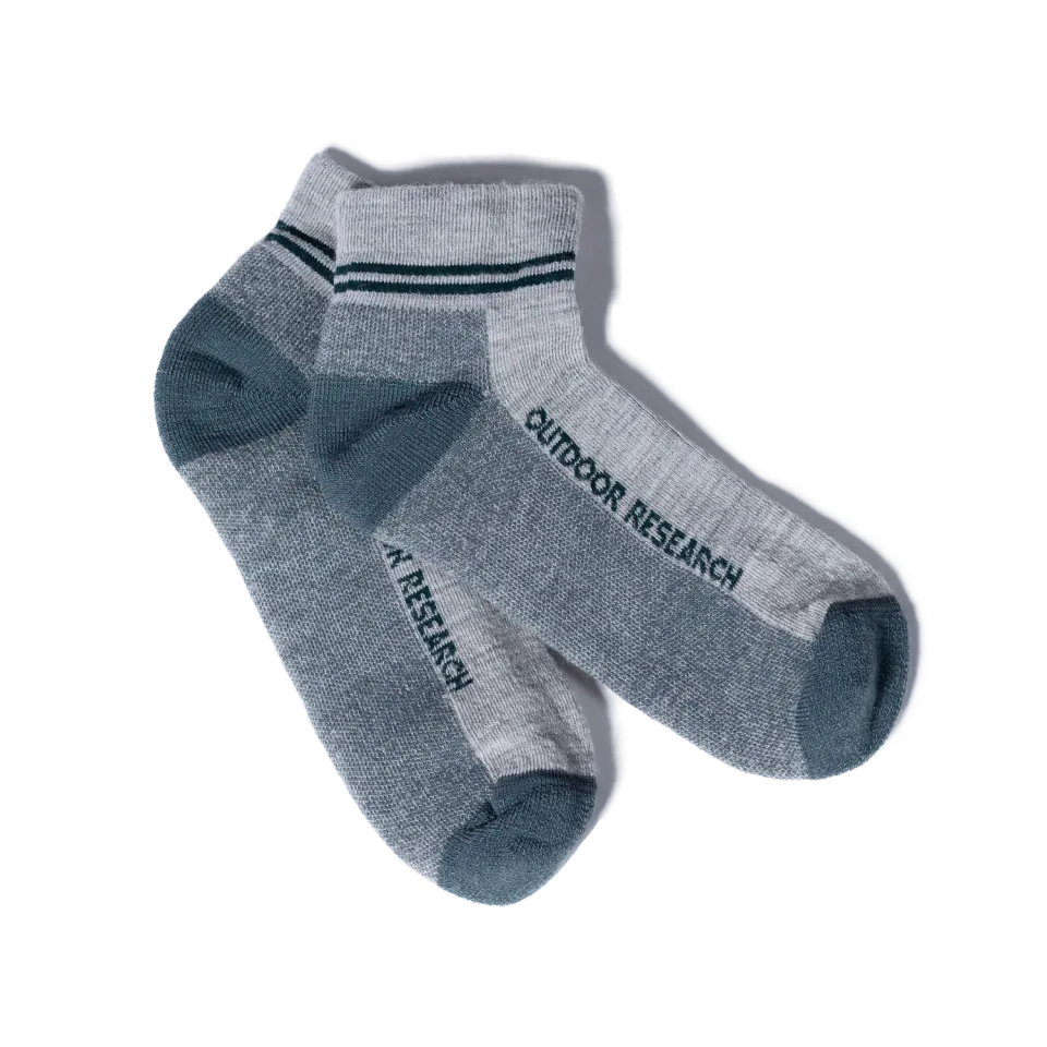 Outdoor Research Lightweight Hiking Quarter Socks tursokker Pebble Storm