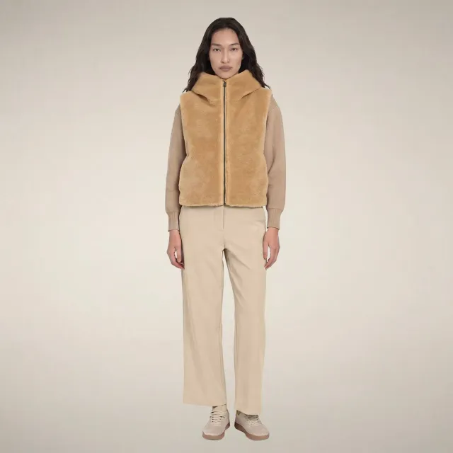 Save The Duck Cassandra vest dame steinbeige fuskepels