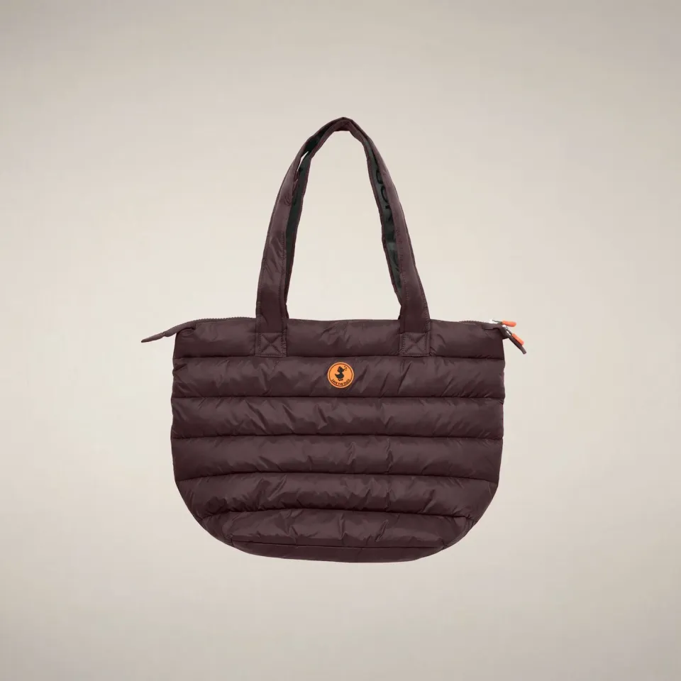 Save The Duck Icons Caron shopperbag burgunder/svart – vattert