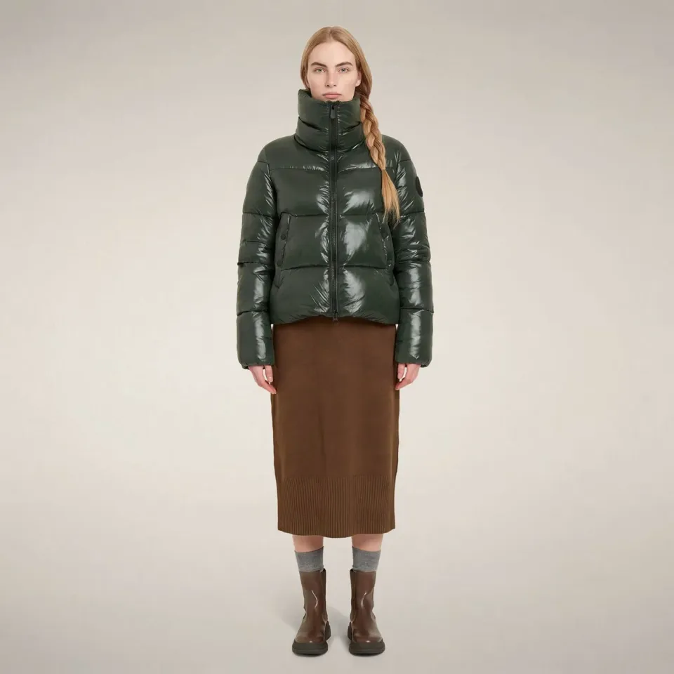 Save The Duck Isla boblejakke dame Nori Green glanset
