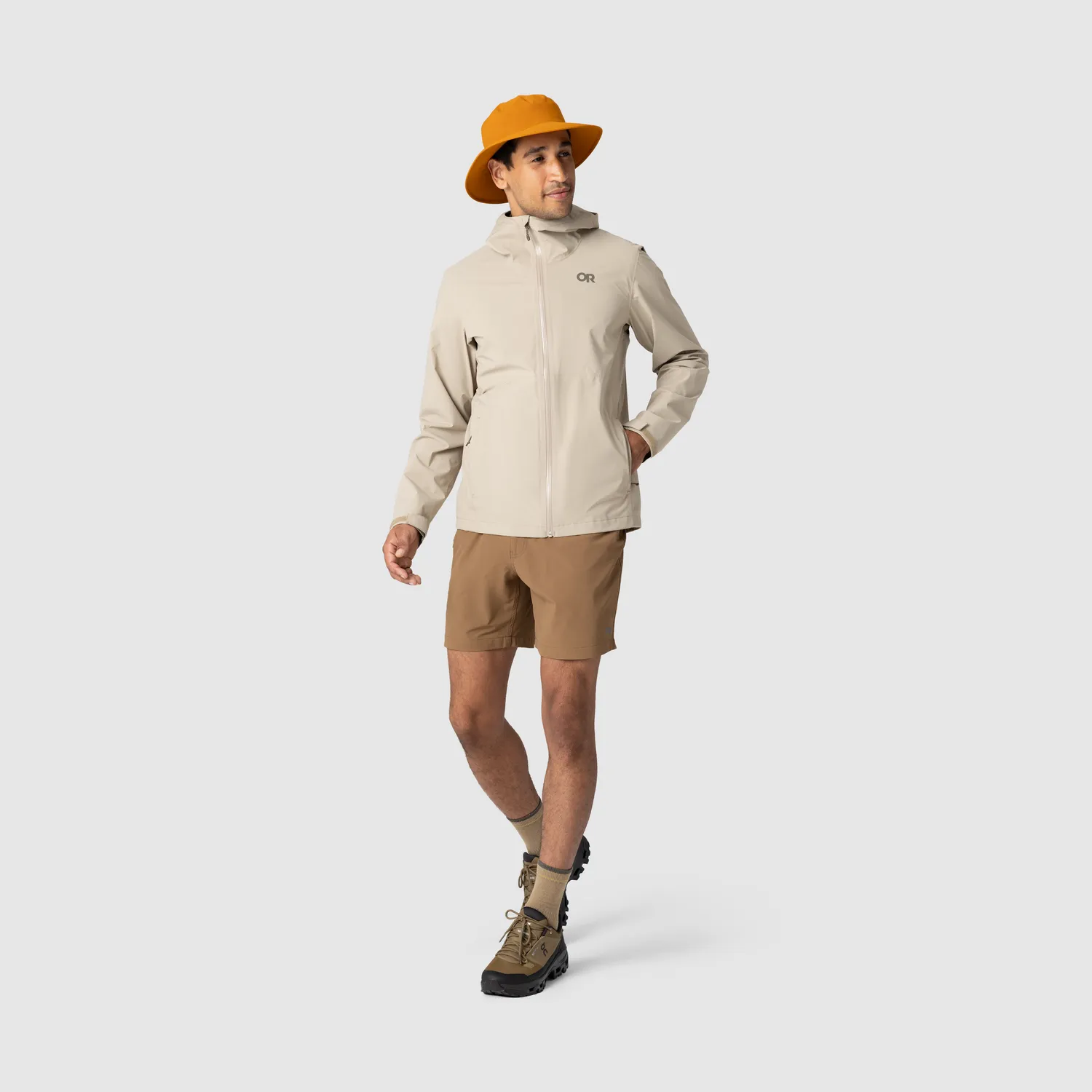 Outdoor Research Stratoburst Stretch Rain Jacket regnjakke Pro Khaki