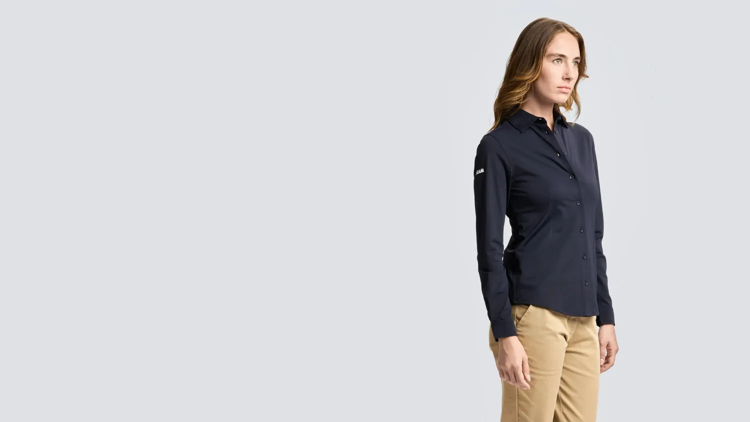 Slam Tech WS Tech Piqué Shirt LS skjorte dame UPF 50+