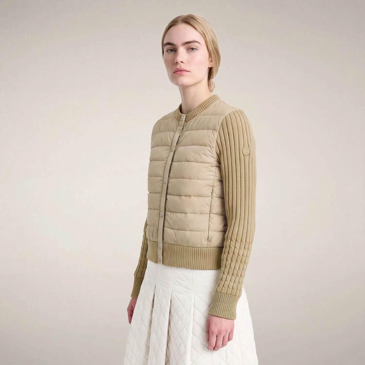 Save The Duck Zelinda hybridjakke dame Stone Beige dyrevennlig