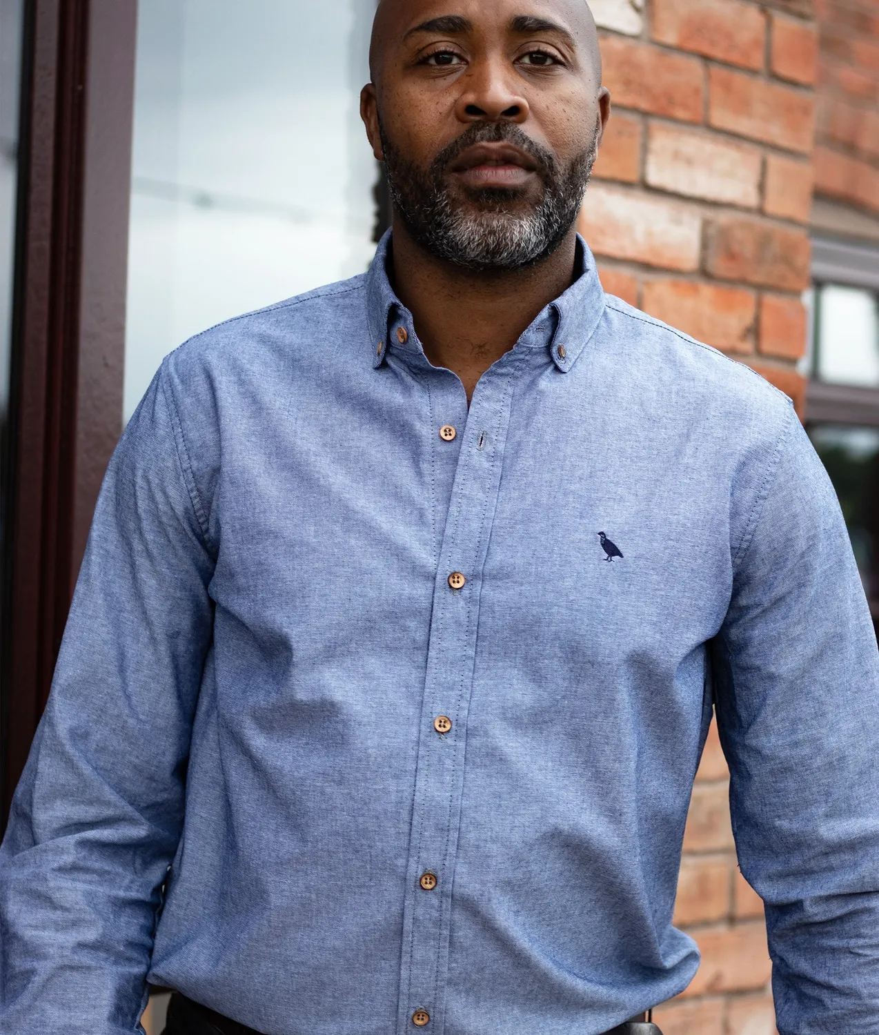 John Partridge Ridware Chambray Shirt skjorte lyseblå bomull