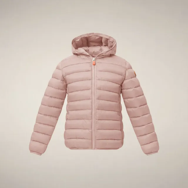 Save The Duck Iris jakke jente Baby Pink dyrefri vattert