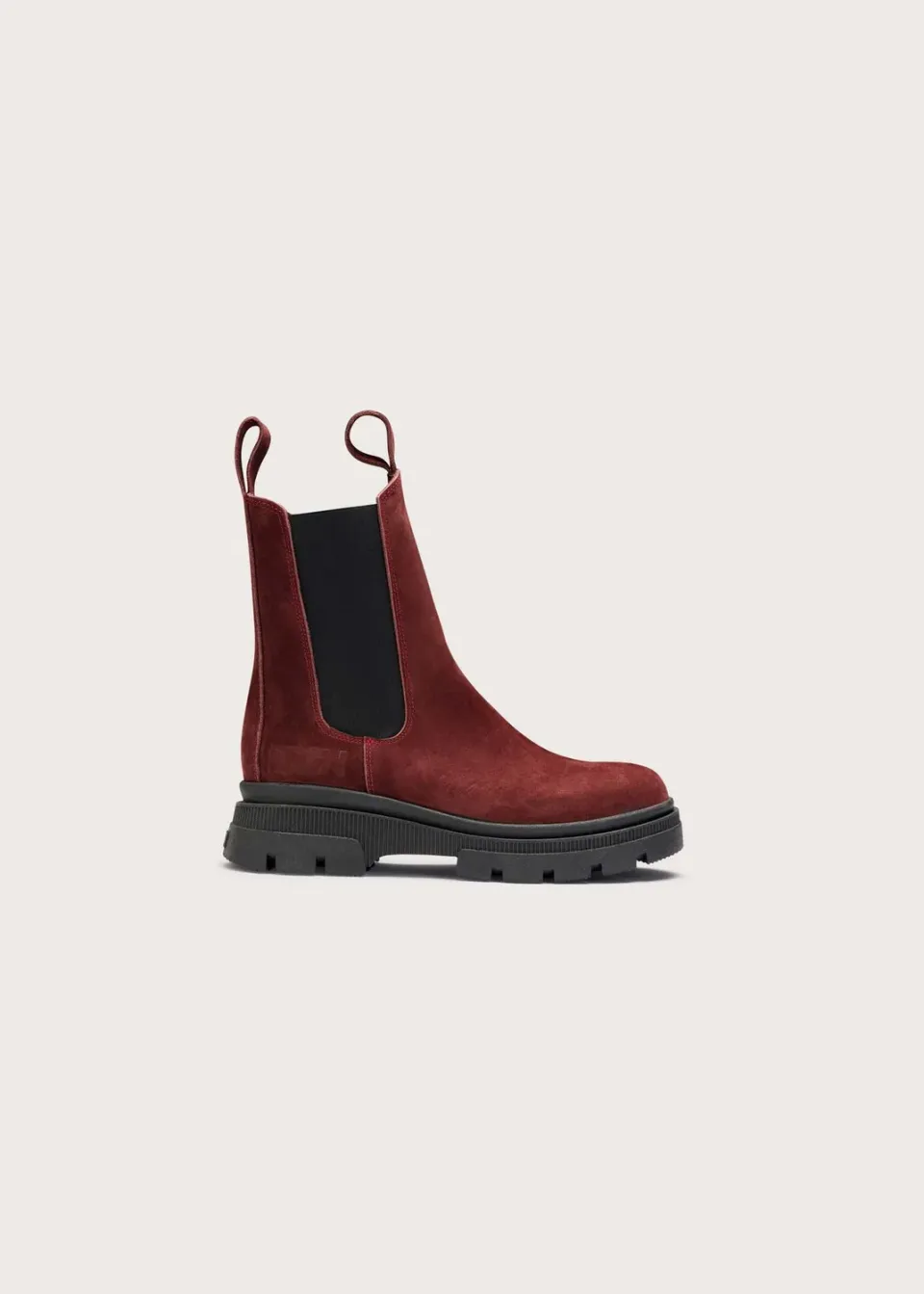 Brgn Chelsea Boot nubuck chelseaboot vinrød