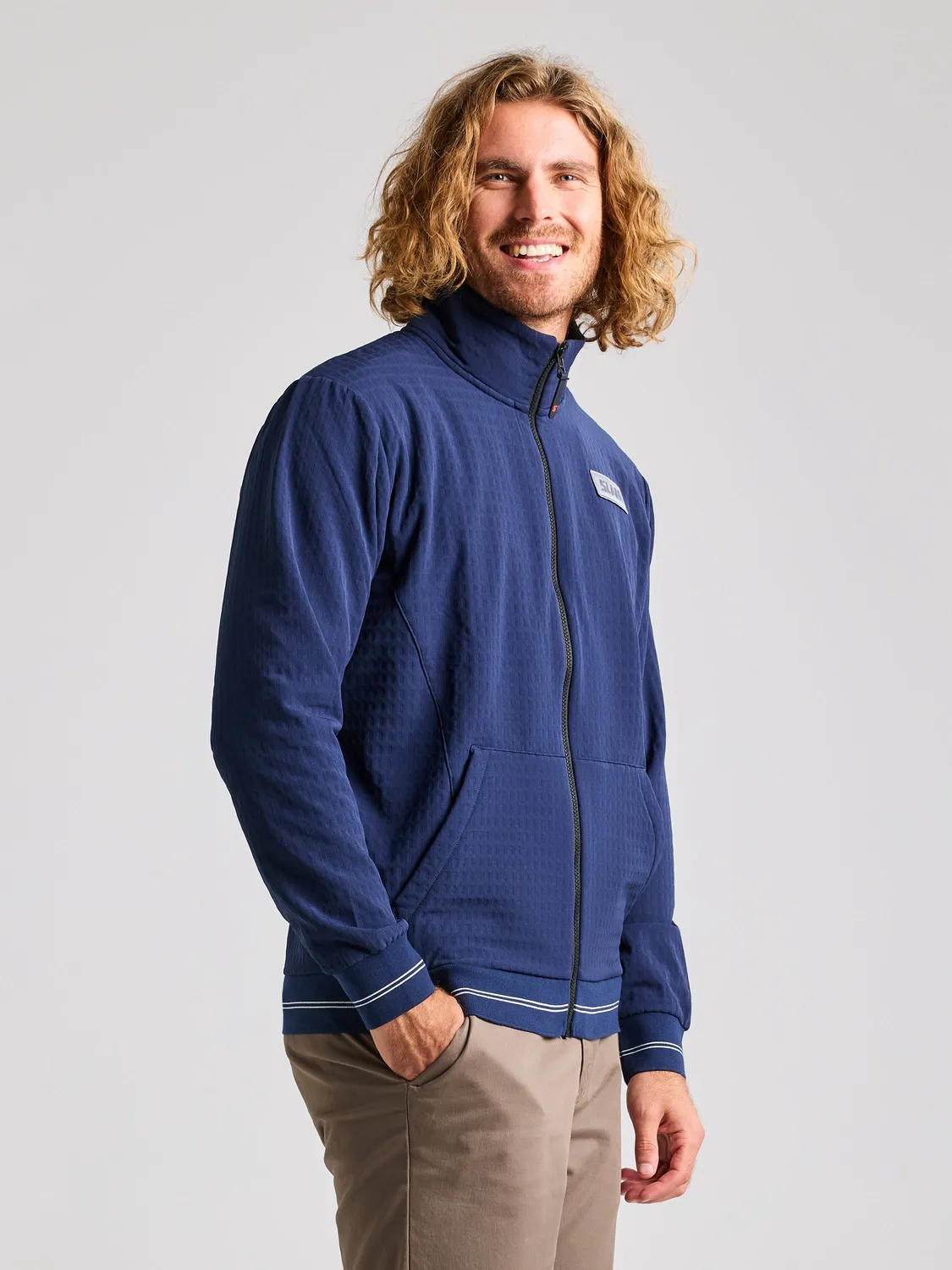 Slam Mickey Bear Jacket fleecejakke herre – Blue Shadow, resirkulert stretch