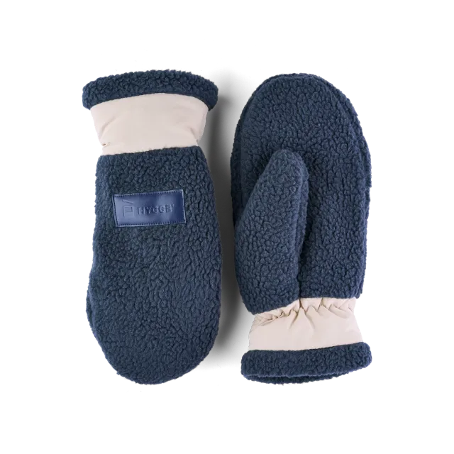 House of Hygge Pile Fleece Mittens fleecevotter Navy XS/S resirkulert