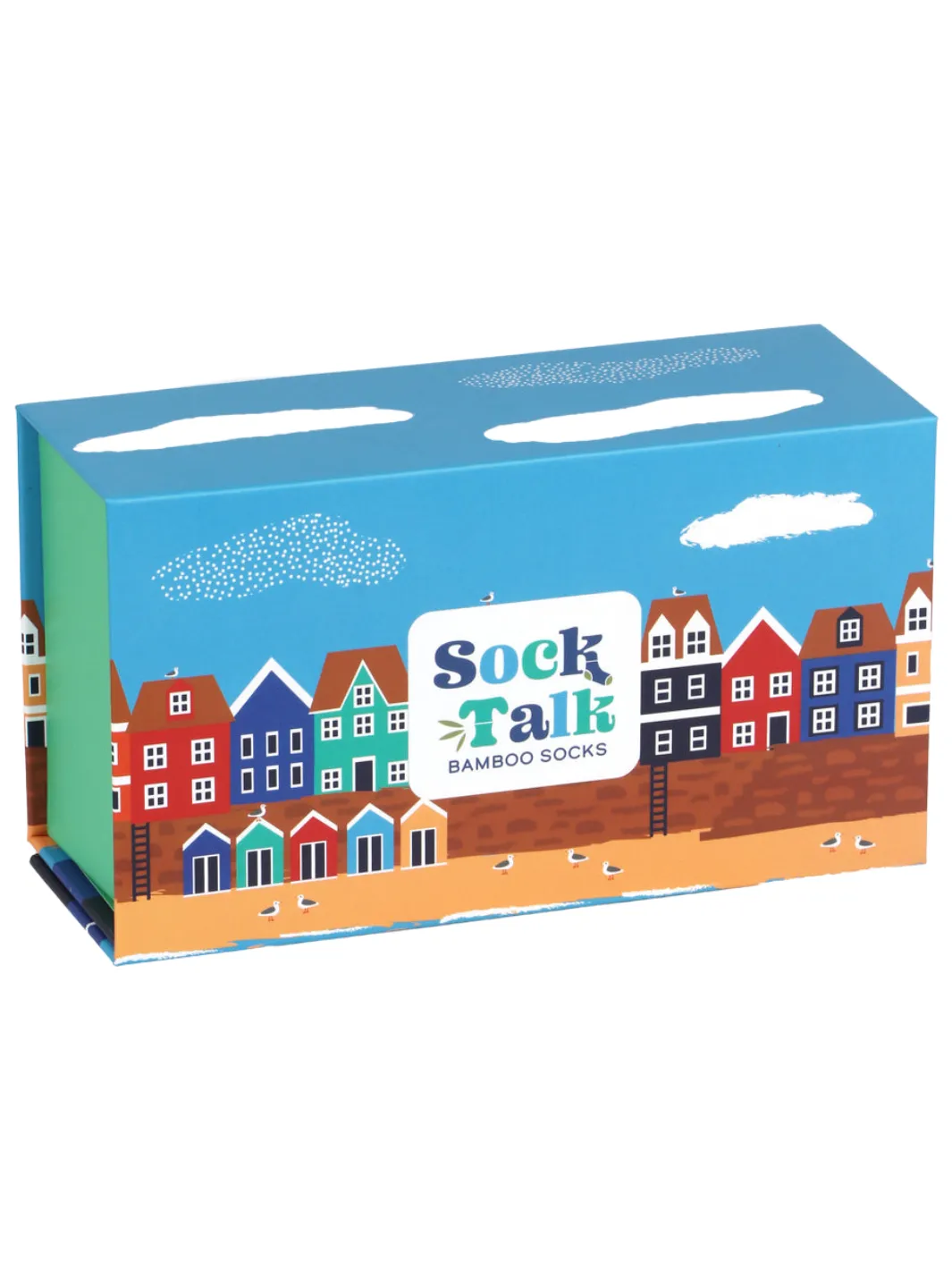 John Partridge Sock Gift Box Nautical sokker 3 par bambusblanding