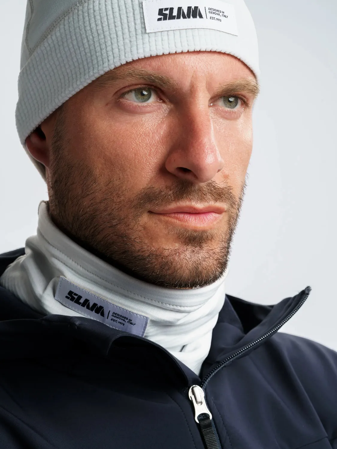 Slam One Design OD Warm Beanie lue unisex mørk marine stretchfleece