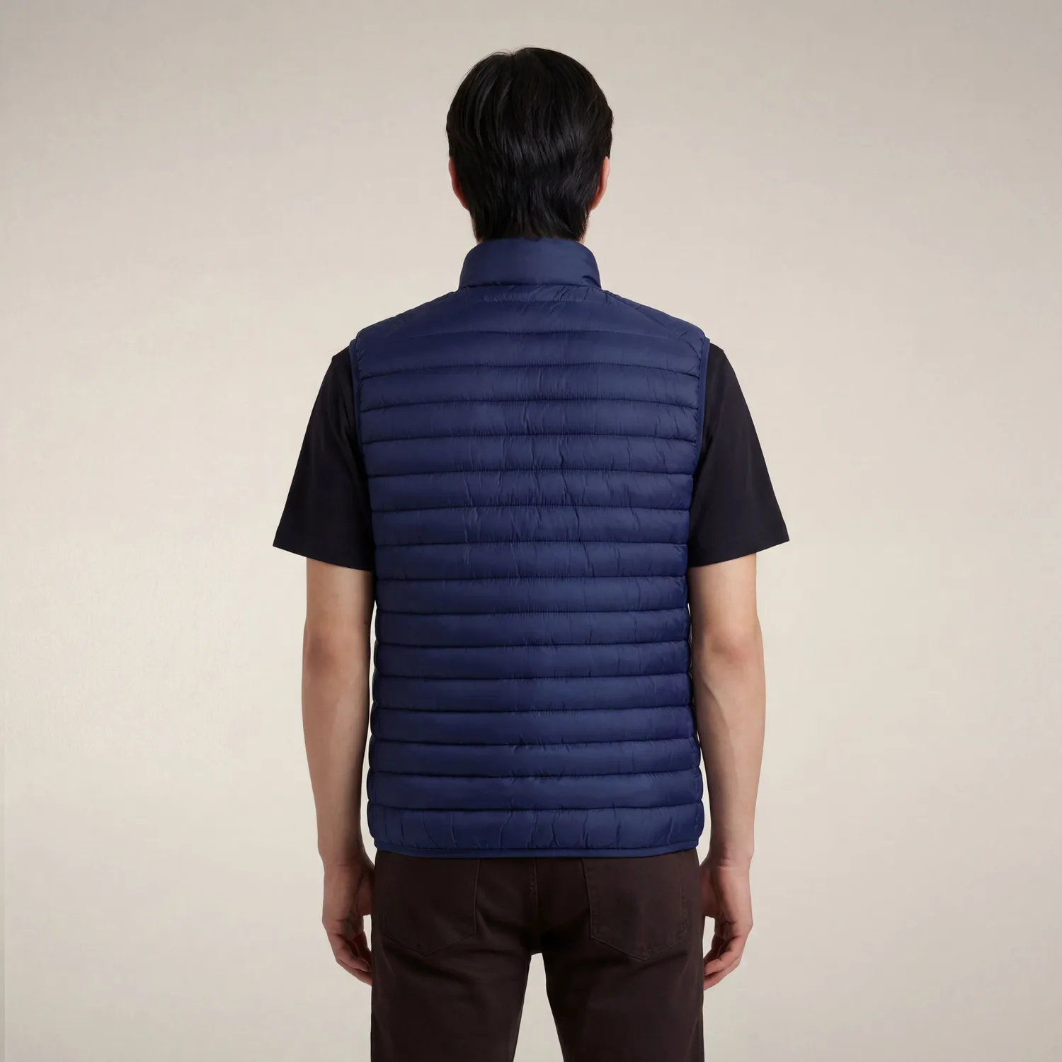 Save The Duck Adam quiltet vest herre Eclipse Blue lett