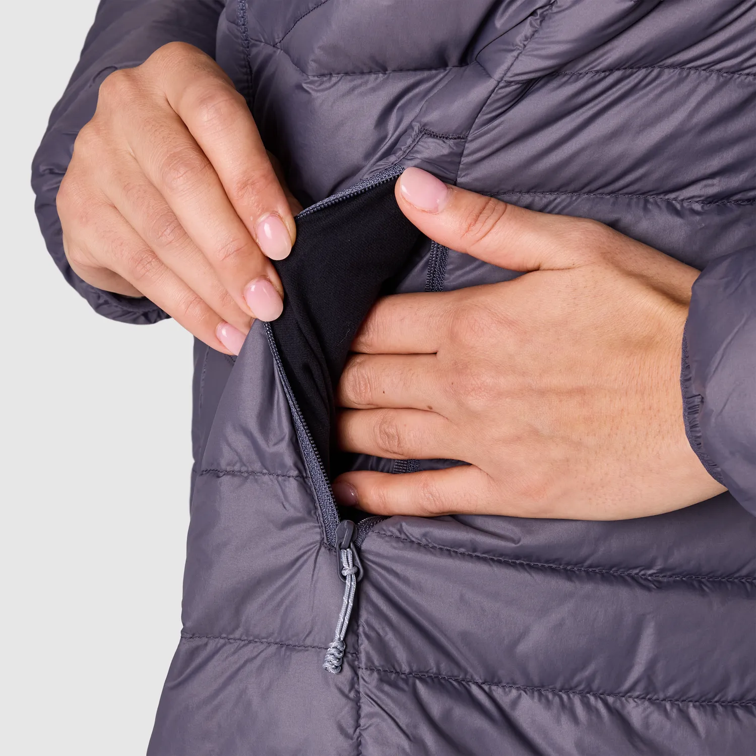 Outdoor Research Transcendent Down Parka dunparkas dame Smoky Quartz 800+ fill
