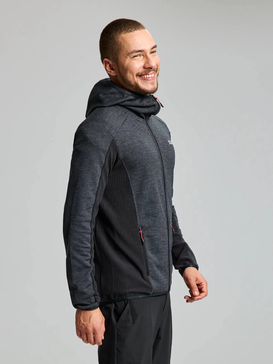 Slam ACT Hooded Power Fleece fleecejakke herre med hette