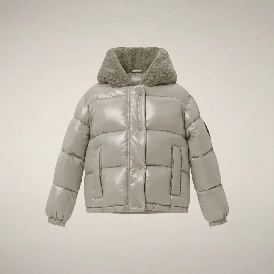 Save The Duck Ulla bomberjakke jente beige hette