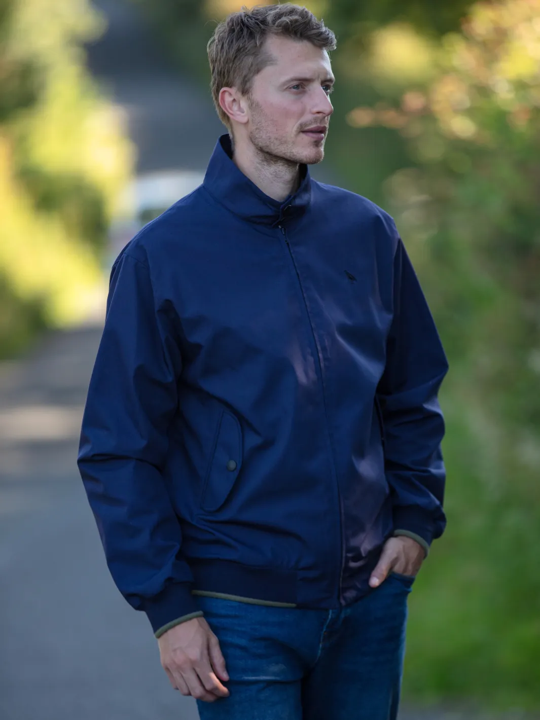 John Partridge Harrington Harringtonjakke navy herre S–2XL