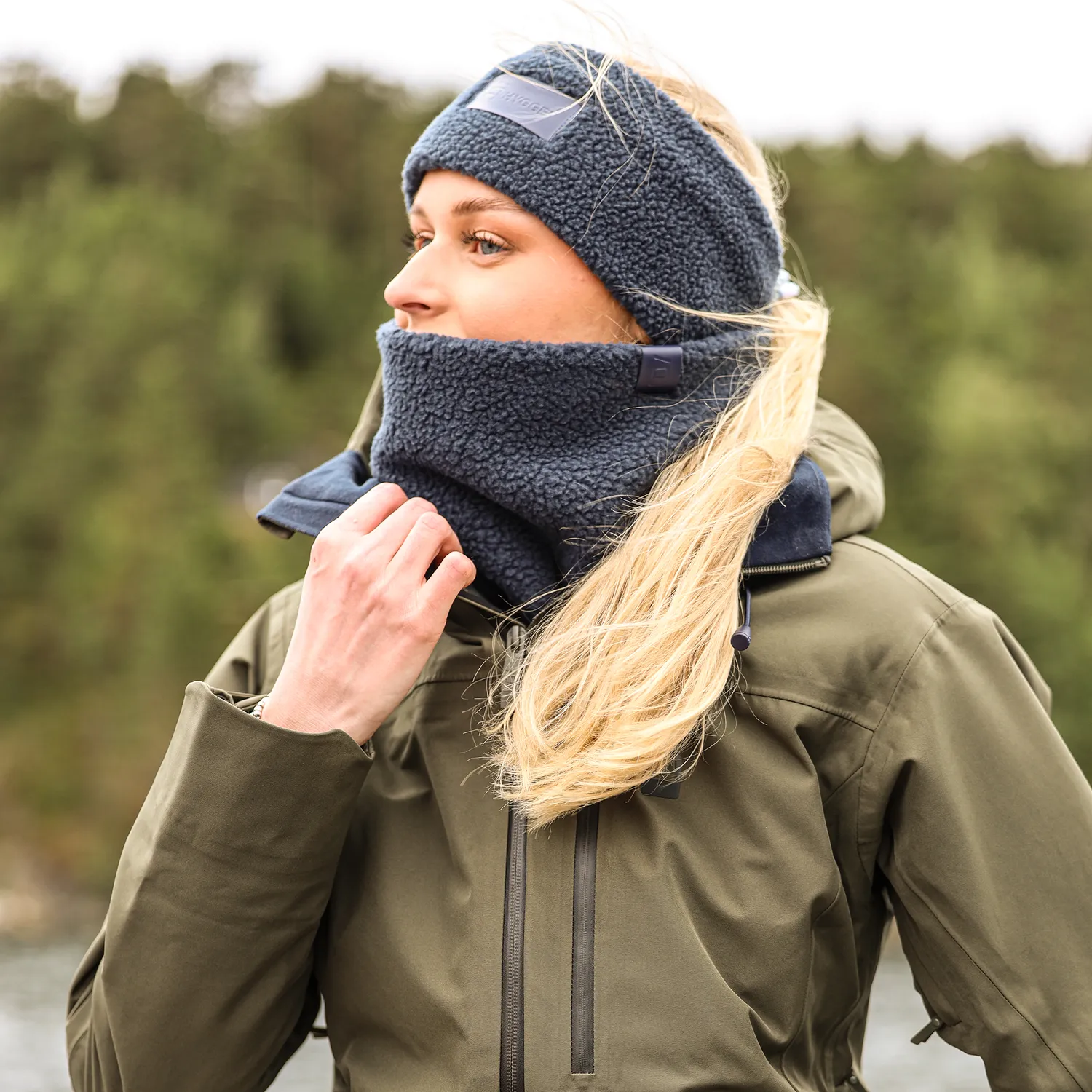 House of Hygge Pile Fleece Headband pannebånd navy resirkulert polyester