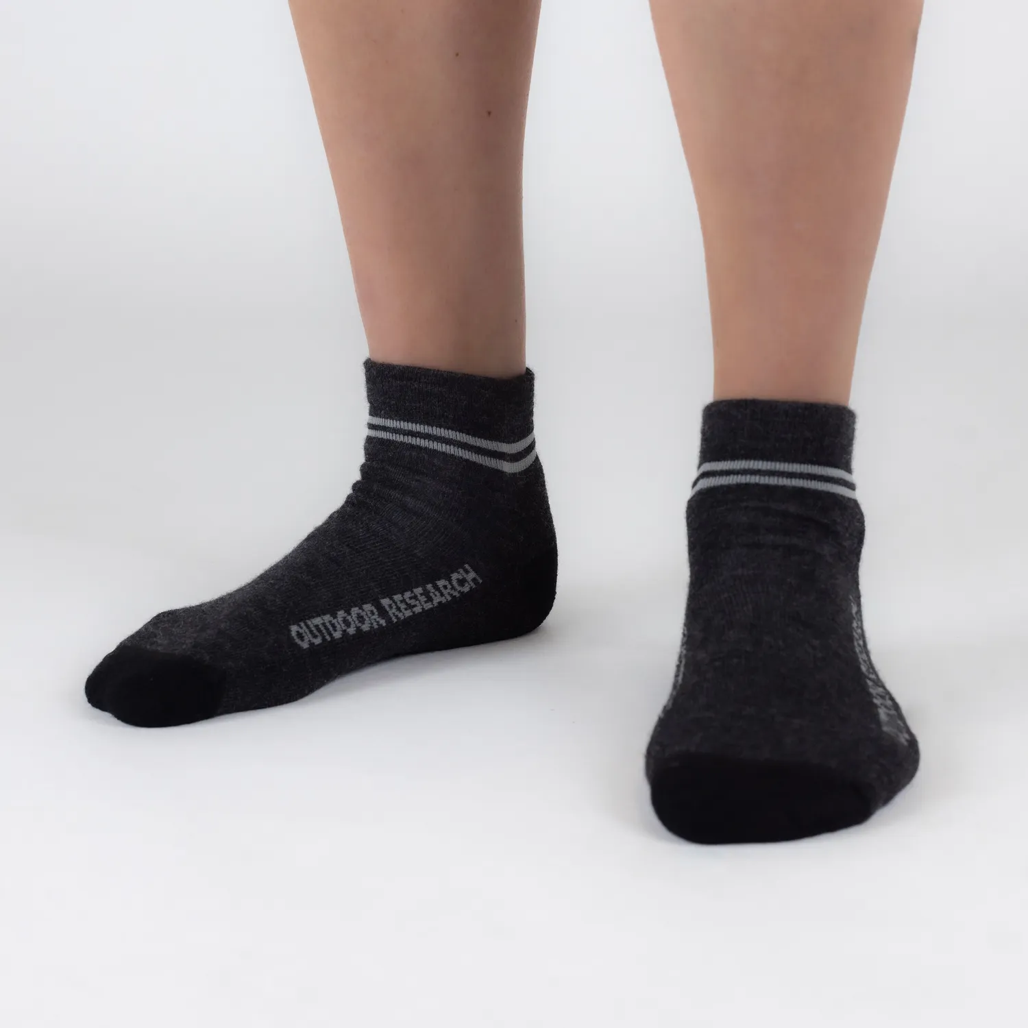 Outdoor Research Lightweight Hiking Quarter Socks tursokker Pebble Storm