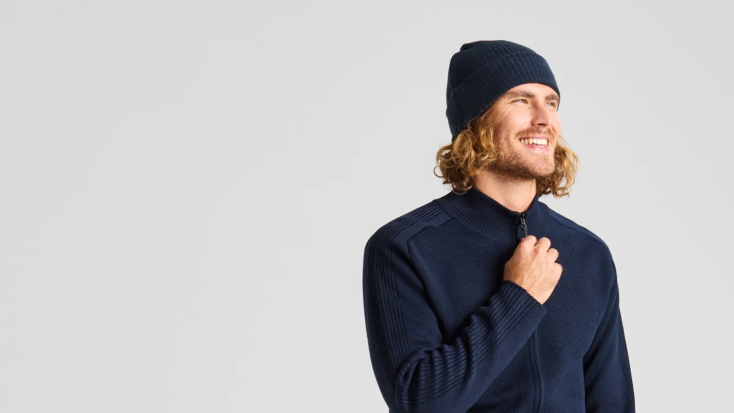 Slam Slam Cable Beanie strikkelue mørk marineblå