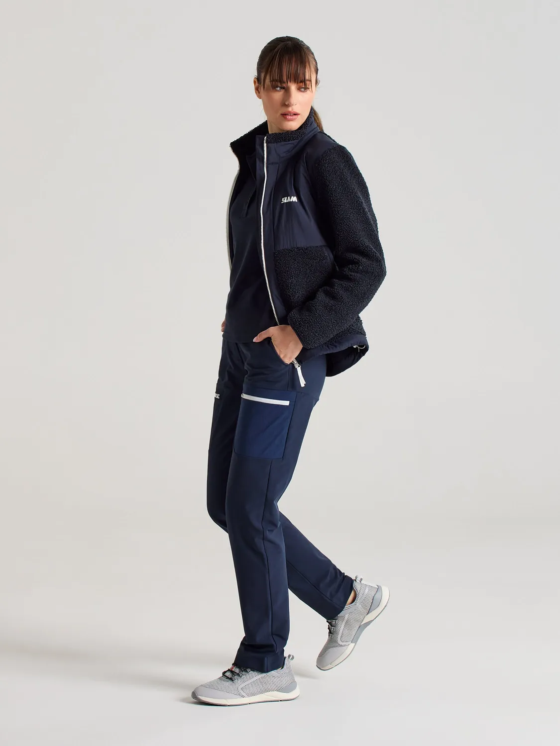 Slam Altura FZ fleecejakke dame Dark Navy