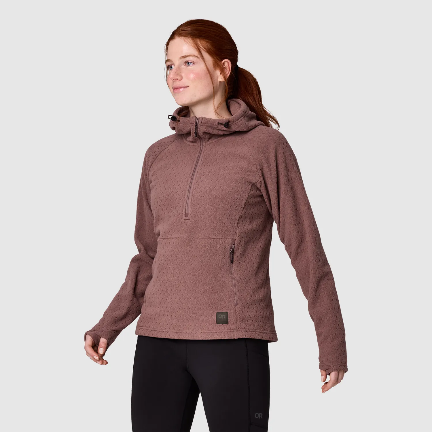 Outdoor Research Trail Mix XT Fleece Pullover Hoodie fleecegenser dame Malachite UPF 50+