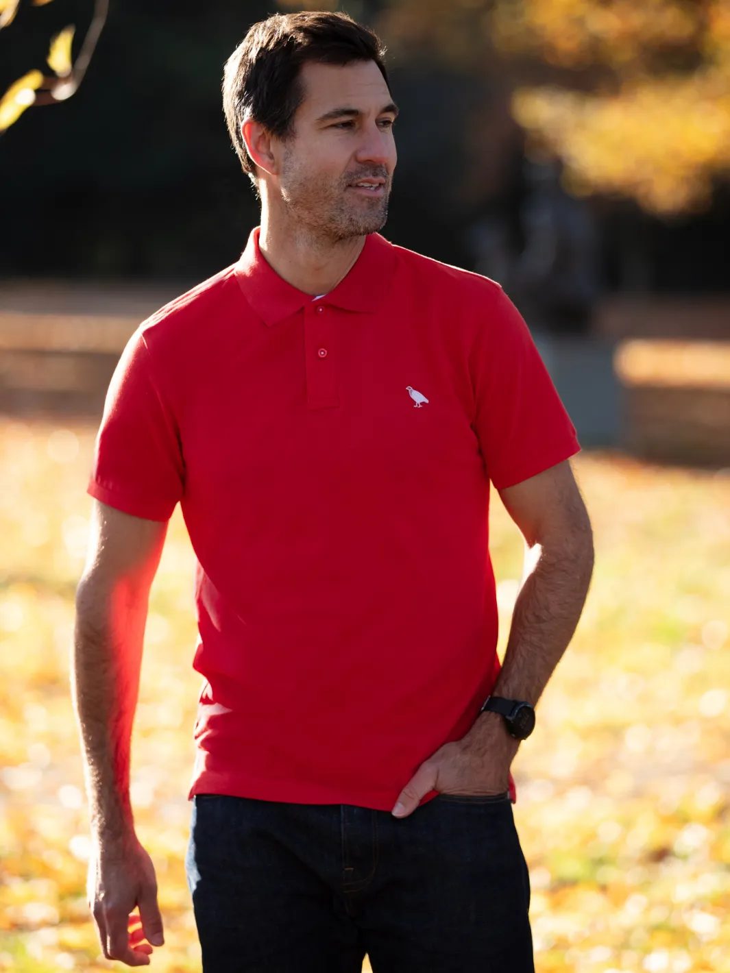 John Partridge Polo Shirt poloskjorte rød bomull