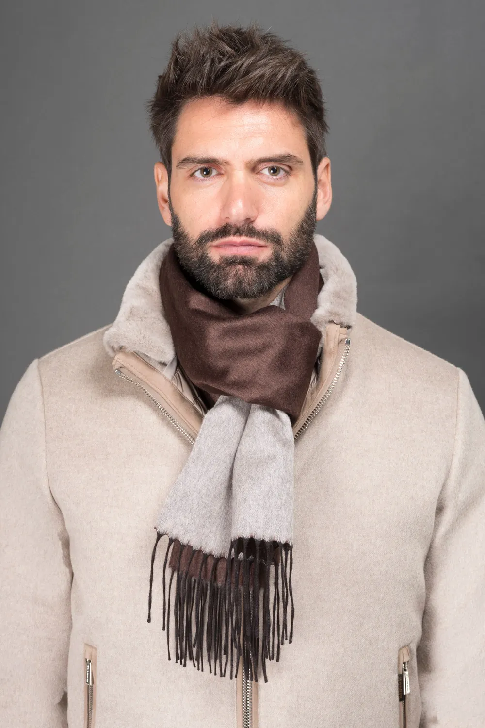 Moorer JARED-MI4 skjerf cashmere og silke 30 x 170 cm