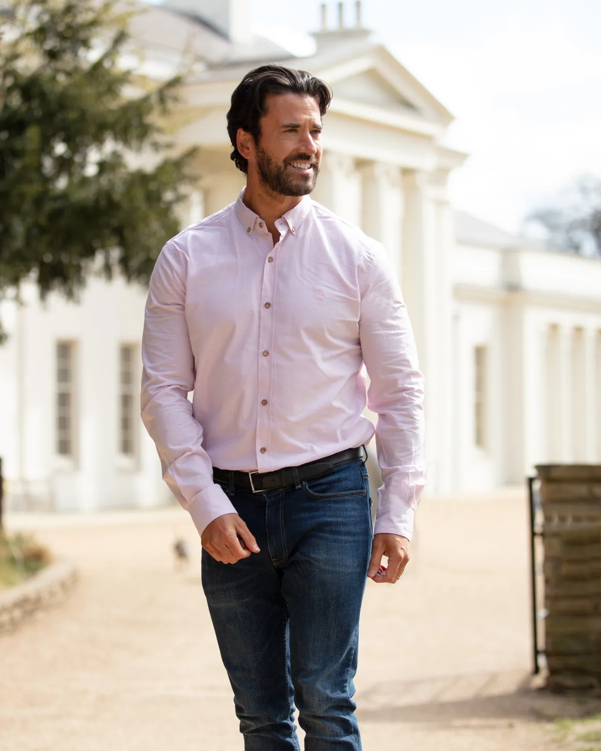 John Partridge Ridware Chambray Shirt skjorte Light Pink bomull