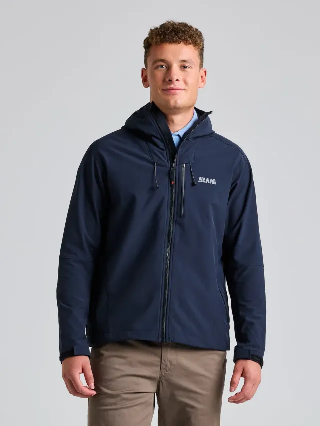 Slam Softshell Hoodie softshelljakke Dark Navy/Aluminium fleece