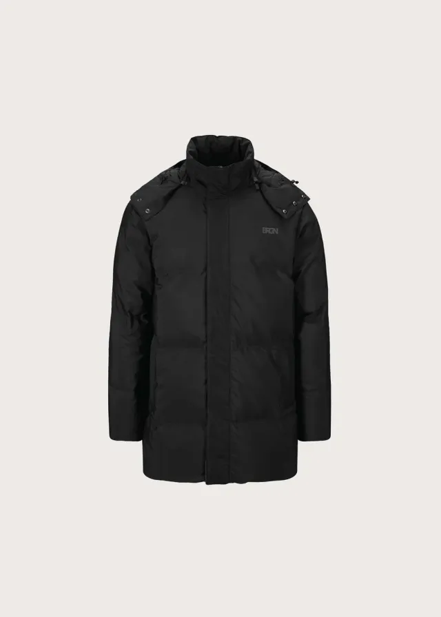 Brgn Snørokk Mens Down Puffer dunjakke New Black – 450 g dun
