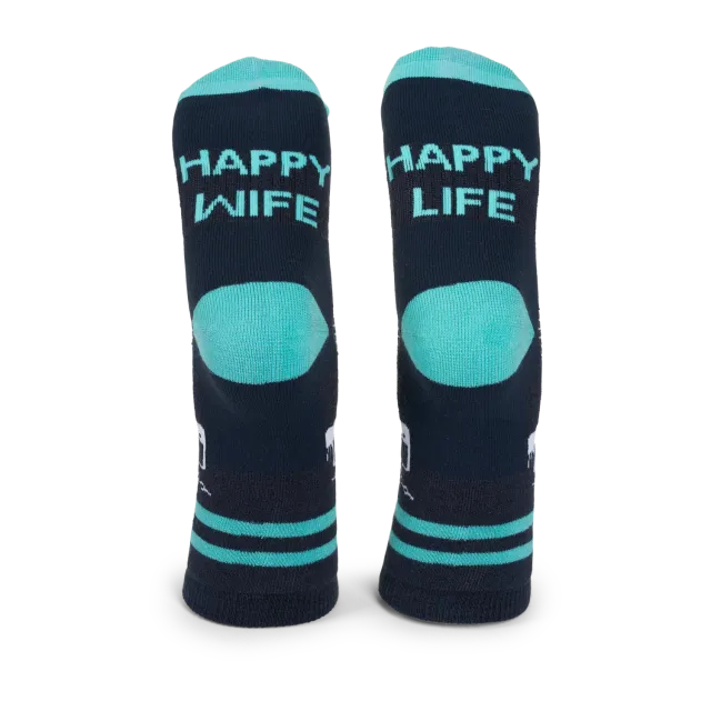 House of Hygge Merinoull Sock Happy Wife sokker Navy 36/39 merinoull