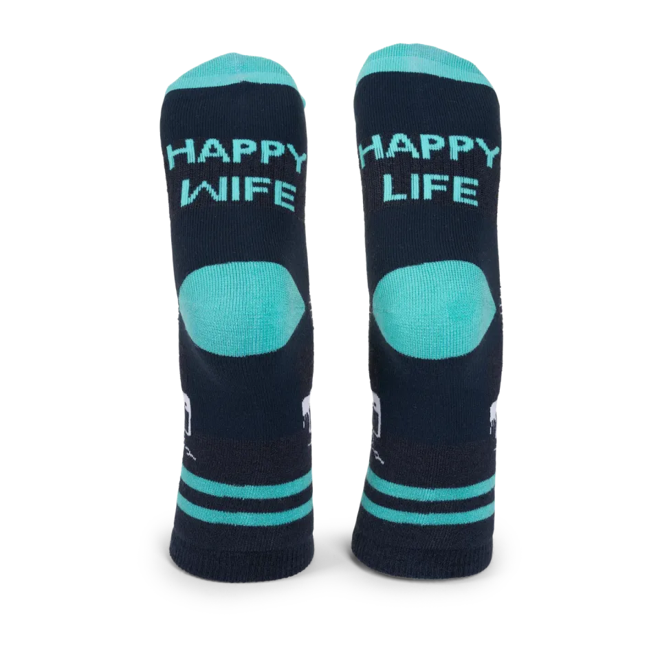House of Hygge Merinoull Sock Happy Wife sokker Navy 36/39 merinoull