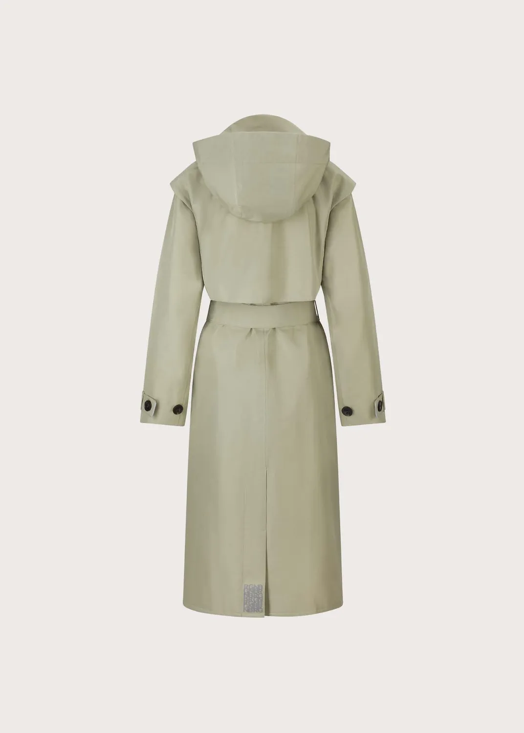 Brgn Regndråpe Trench Coat regnjakke grønn resirkulert