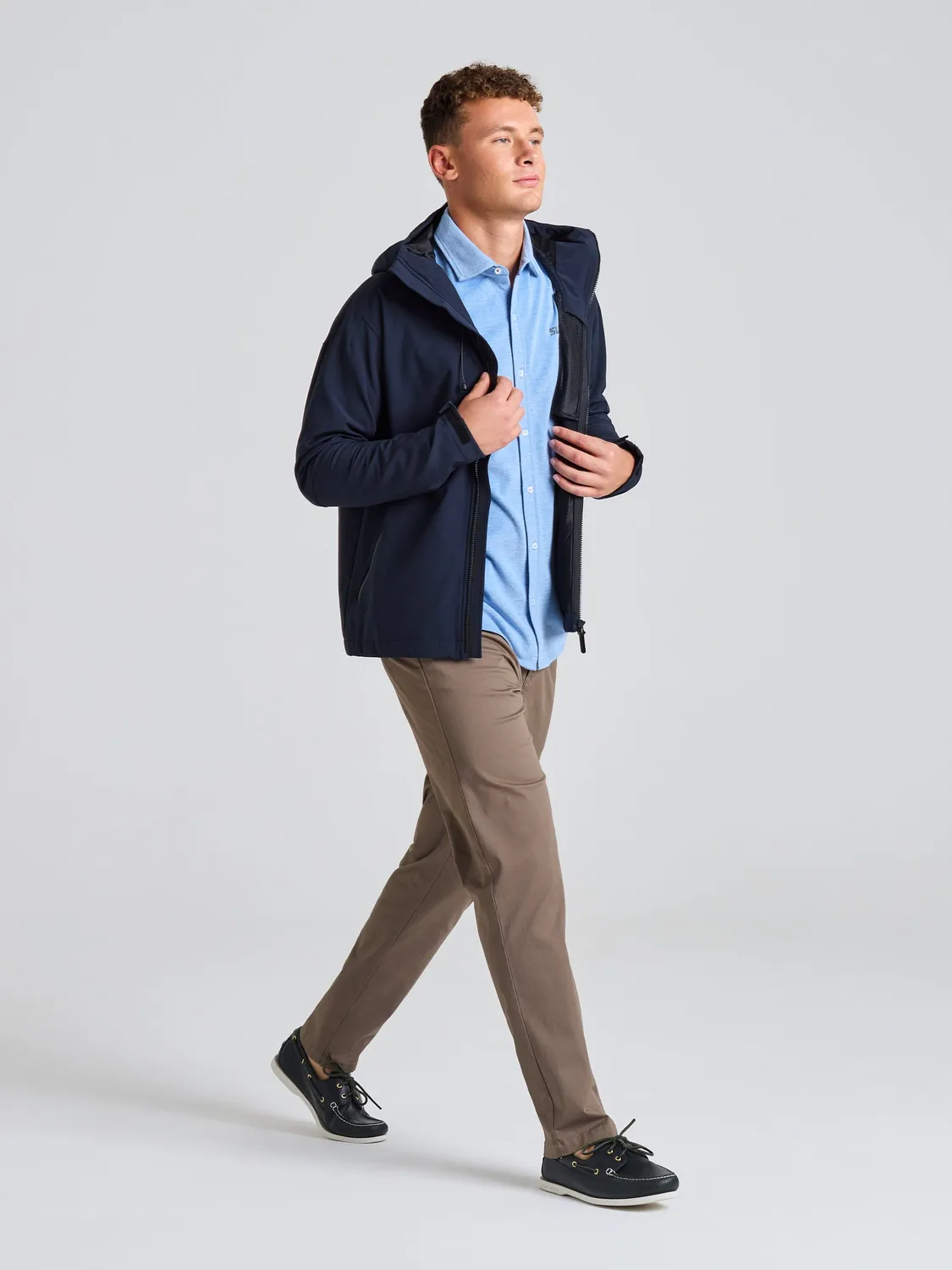 Slam Softshell Hoodie softshelljakke Dark Navy/Aluminium fleece
