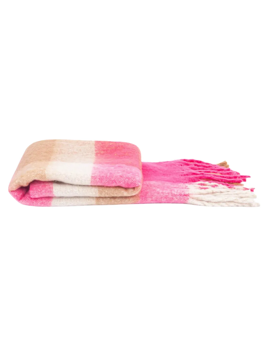 John Partridge Heavyweight Check Print Scarf skjerf Pink