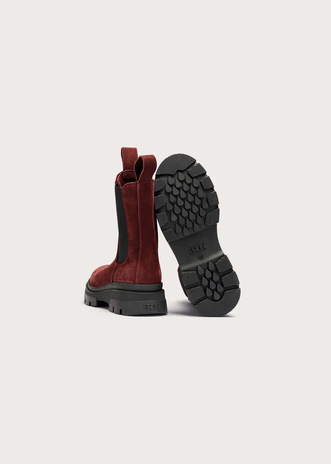 Brgn Chelsea Boot nubuck chelseaboot vinrød