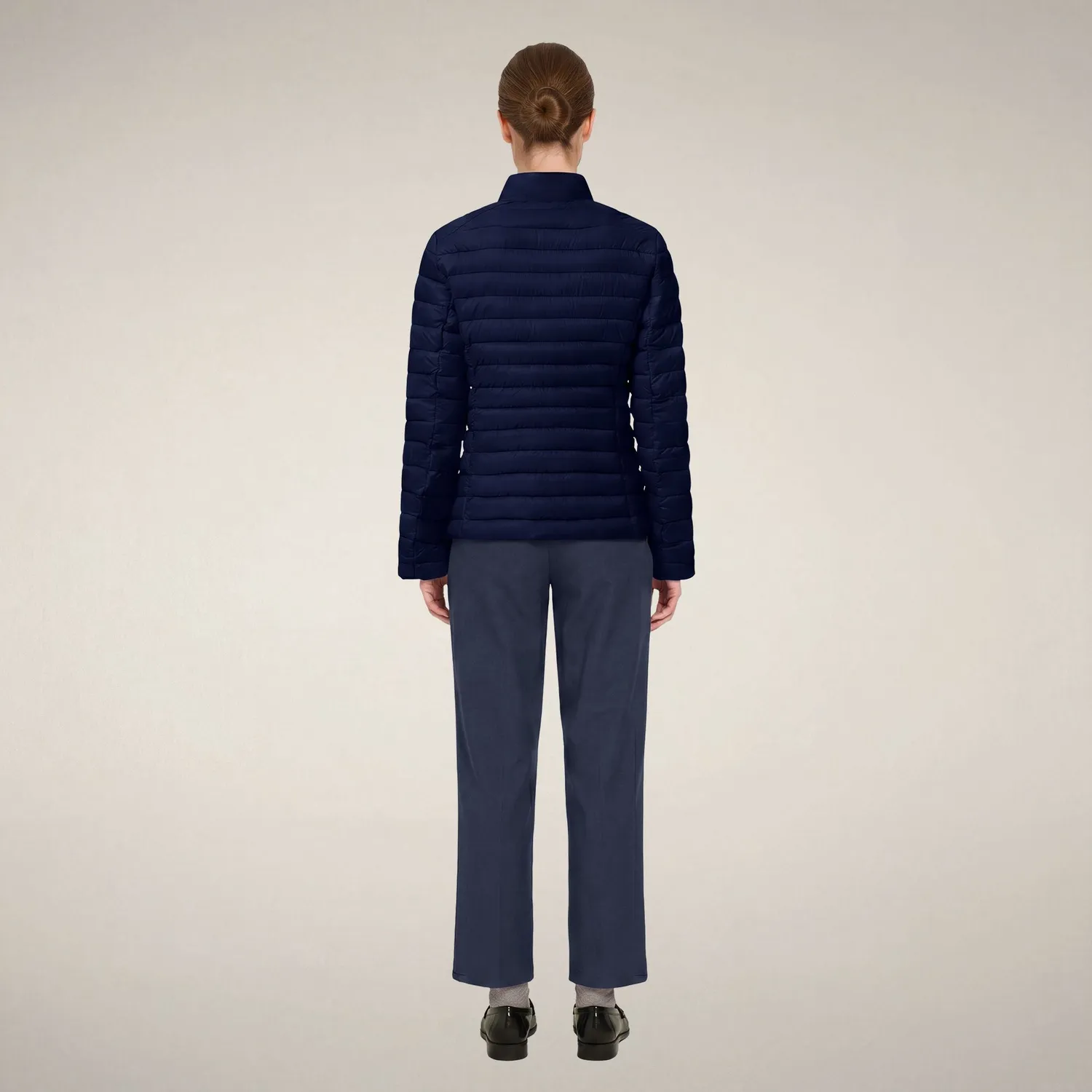 Save The Duck Carly pufferjakke dame, Navy Blue, dyrefri isolasjon