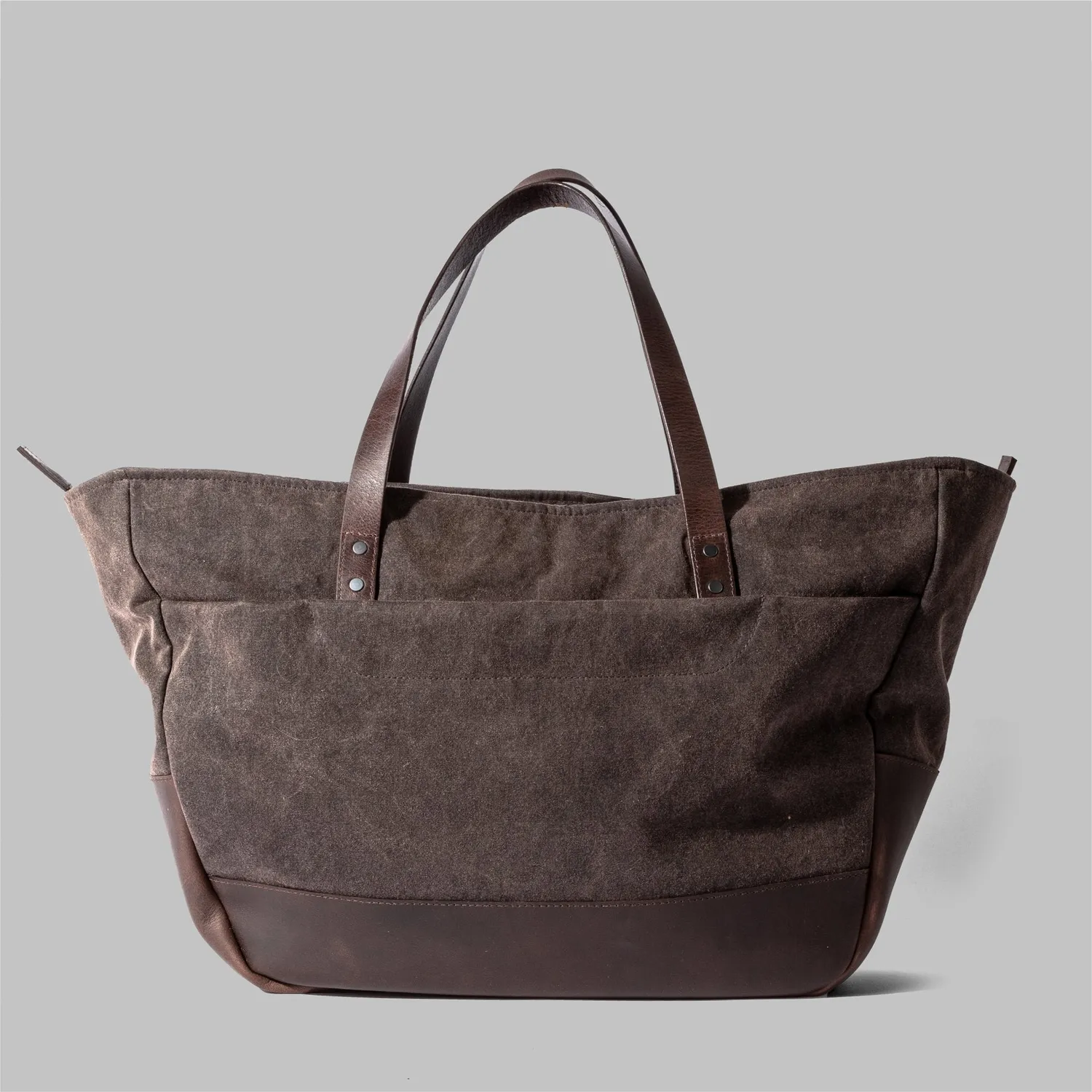John Partridge Appdale Large Waxed Cotton totebag brun