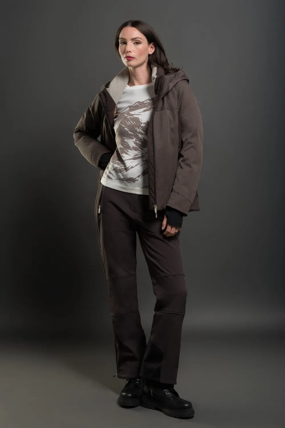 Moorer SCILIAR-EJD jakke Bianco/Taupe
