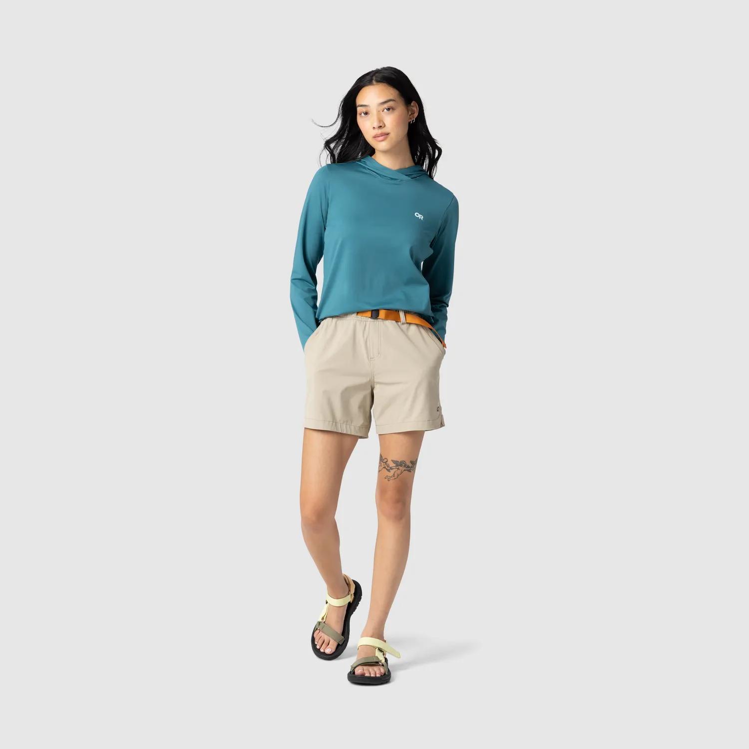Outdoor Research ActiveIce Women's ActiveIce Spectrum Sun Hoodie hettegenser Ascent Blue Heather XS UPF 50+