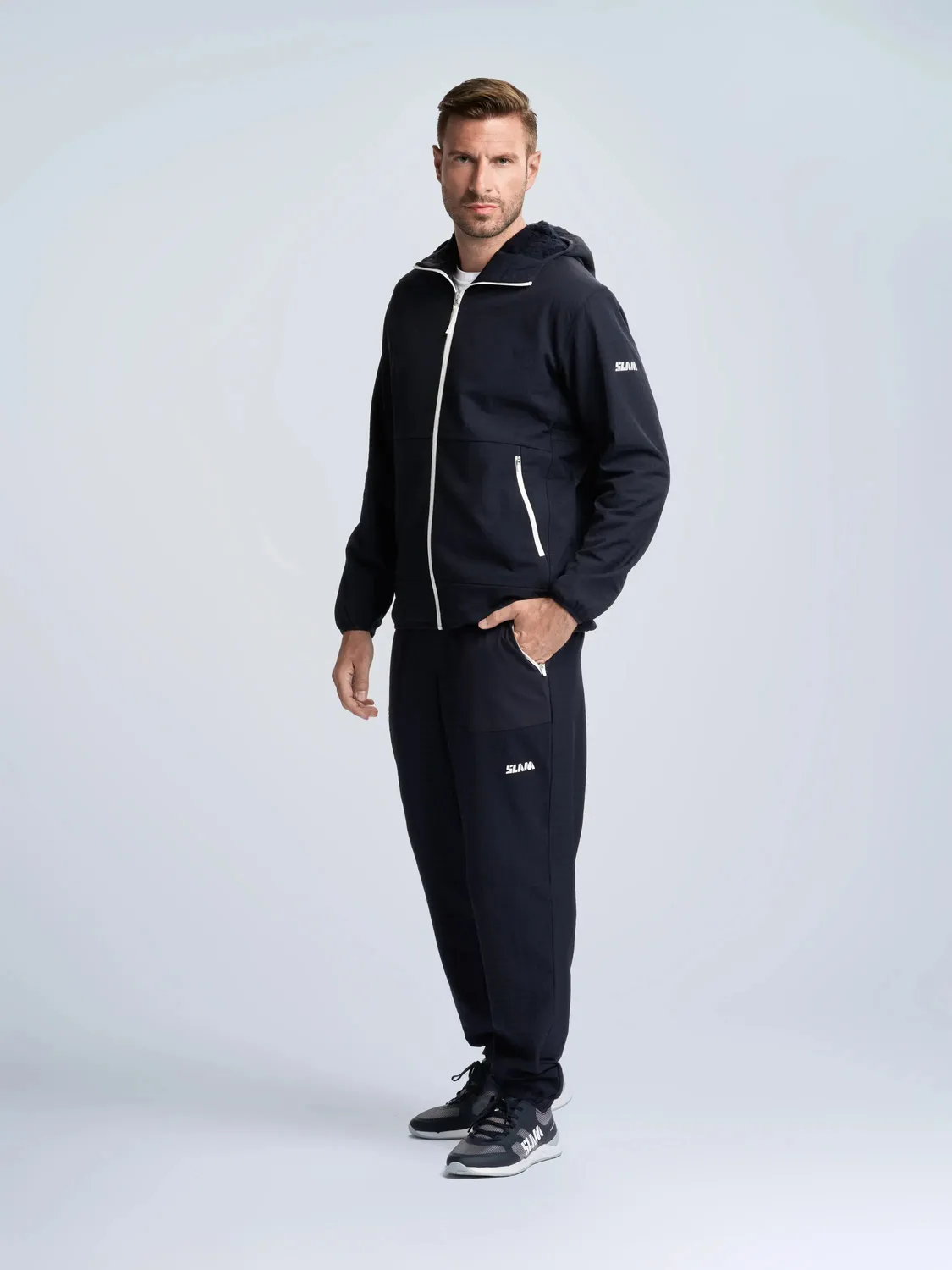 Slam Altura ALT FZ Grid Fleece Hoodie fleecejakke herre stretch