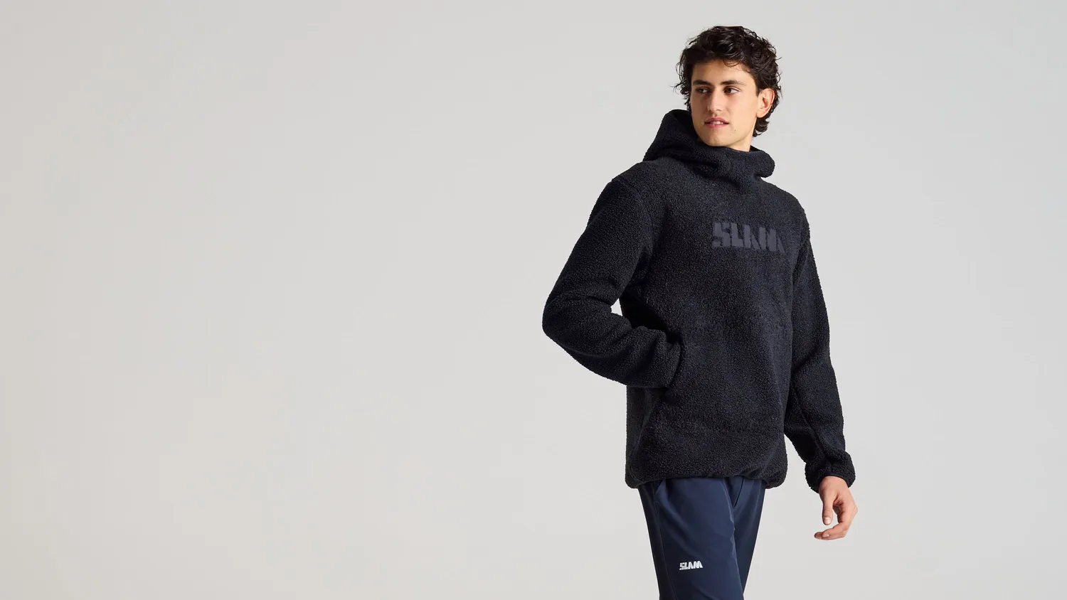 Slam Logo Heavy Hoodie hettegenser herre mørk marine