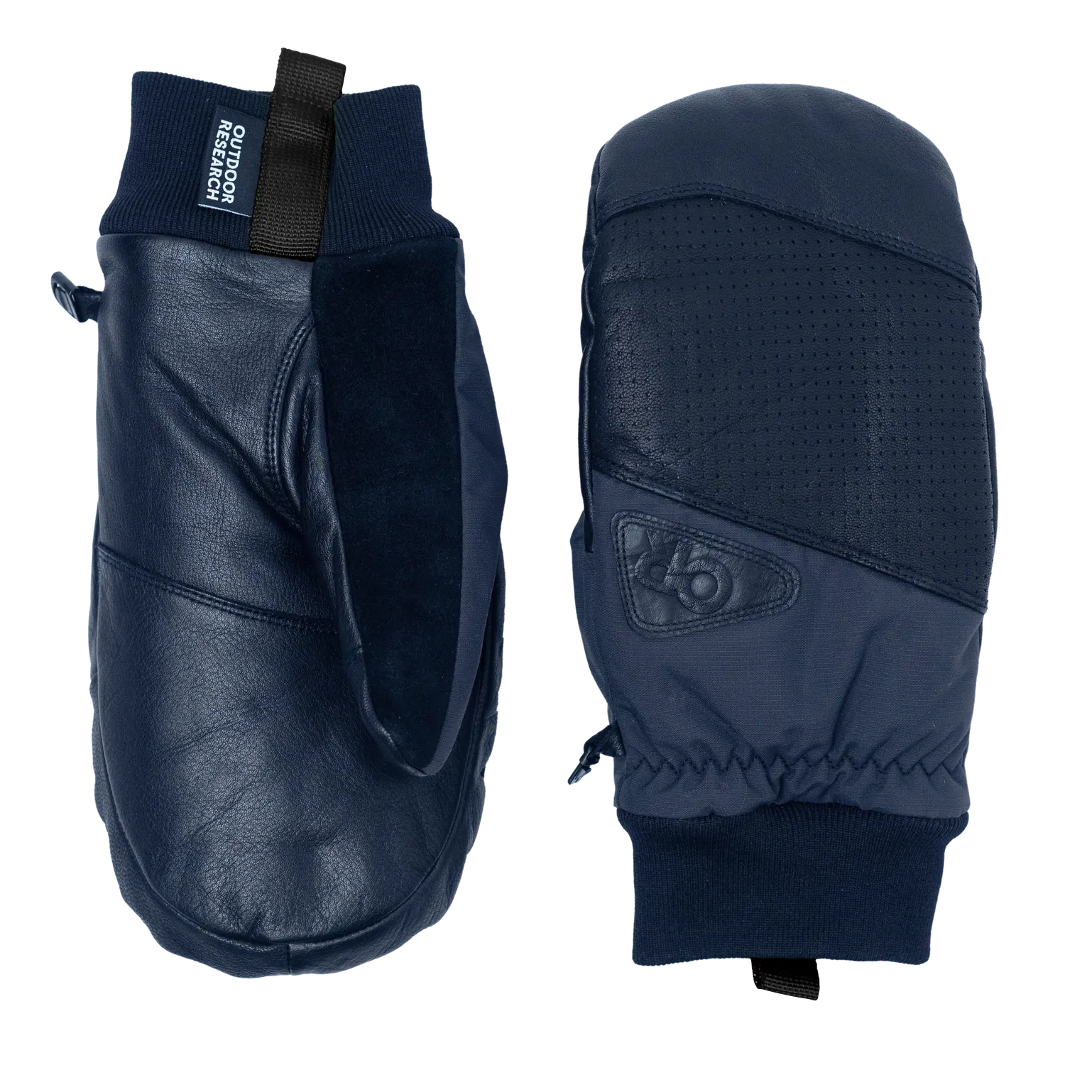 Outdoor Research Snowcrew Leather Mitt skivotter Dark Natural/Black skinn