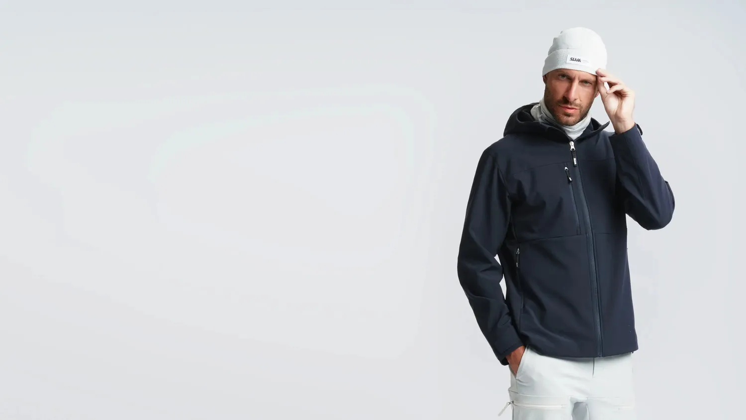 Slam One Design OD Warm Beanie lue unisex mørk marine stretchfleece