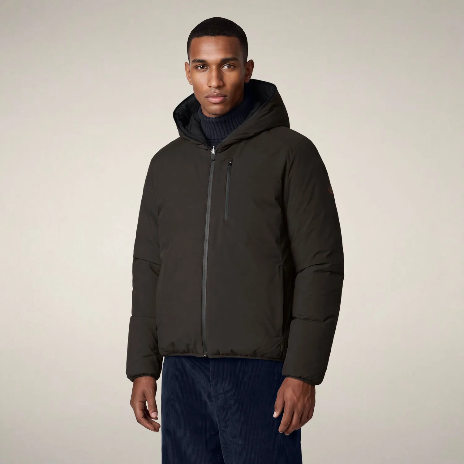 Save The Duck Ezra jakke herre Brown Black vendbar dyrefri