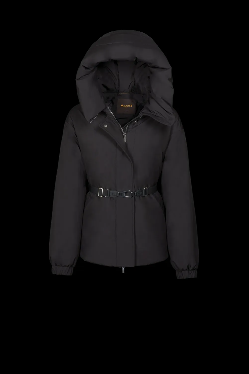 Moorer GLAREA-STP kort dunjakke i svart, vanntett