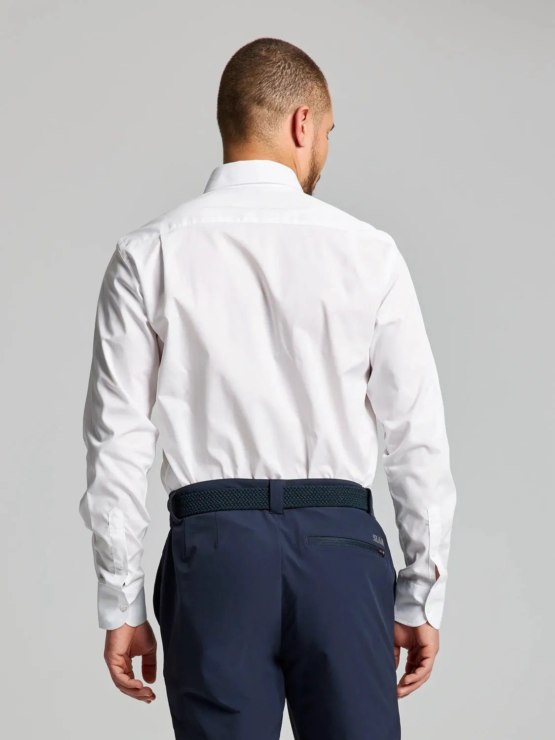 Slam Deck No Iron Shirt skjorte herre hvit strykefri