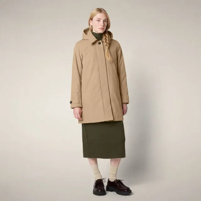 Save The Duck Embie regnkåpe dame Stardust Beige