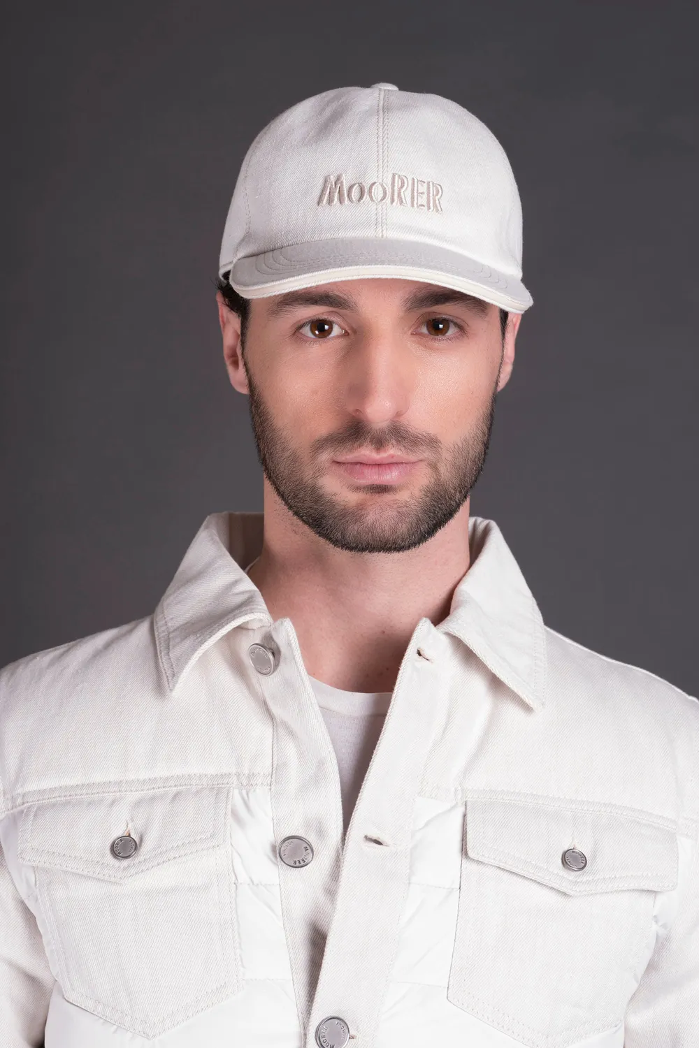 Mooer ROBINSONS-214 baseballcaps, ecru – japansk denim